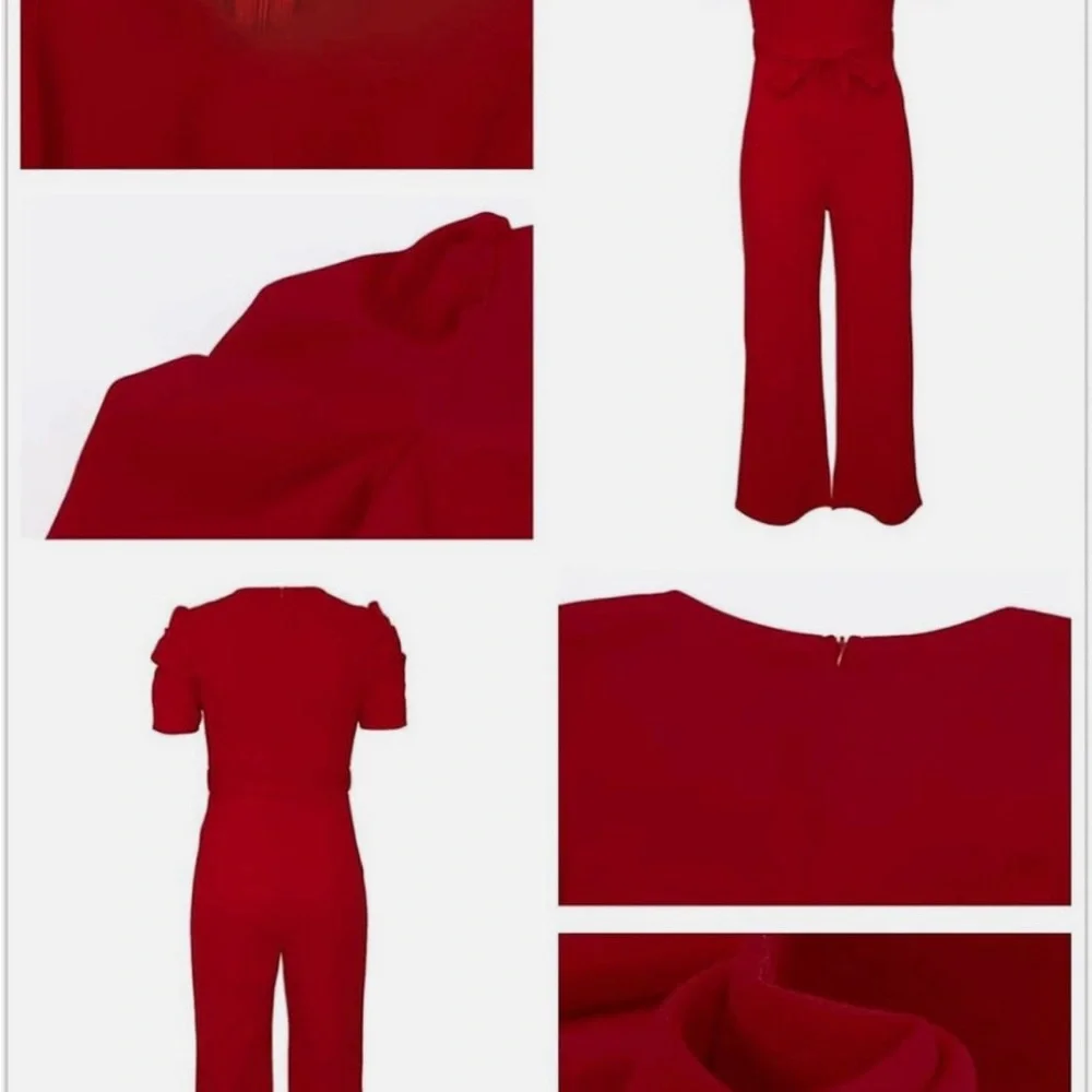 BLENCOT Jumpsuit Short Sleeve Casual v Neck Belted SZ Large NWOT - Picture 6 of 10